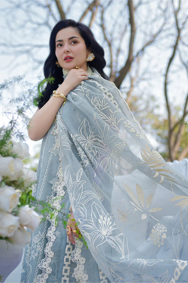 Pastel Blue - Embroidered Lawn Suit | Ready To Wear