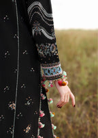 Black Chikankari Lawn Suit with Printed Dupatta | Ready-to-Wear