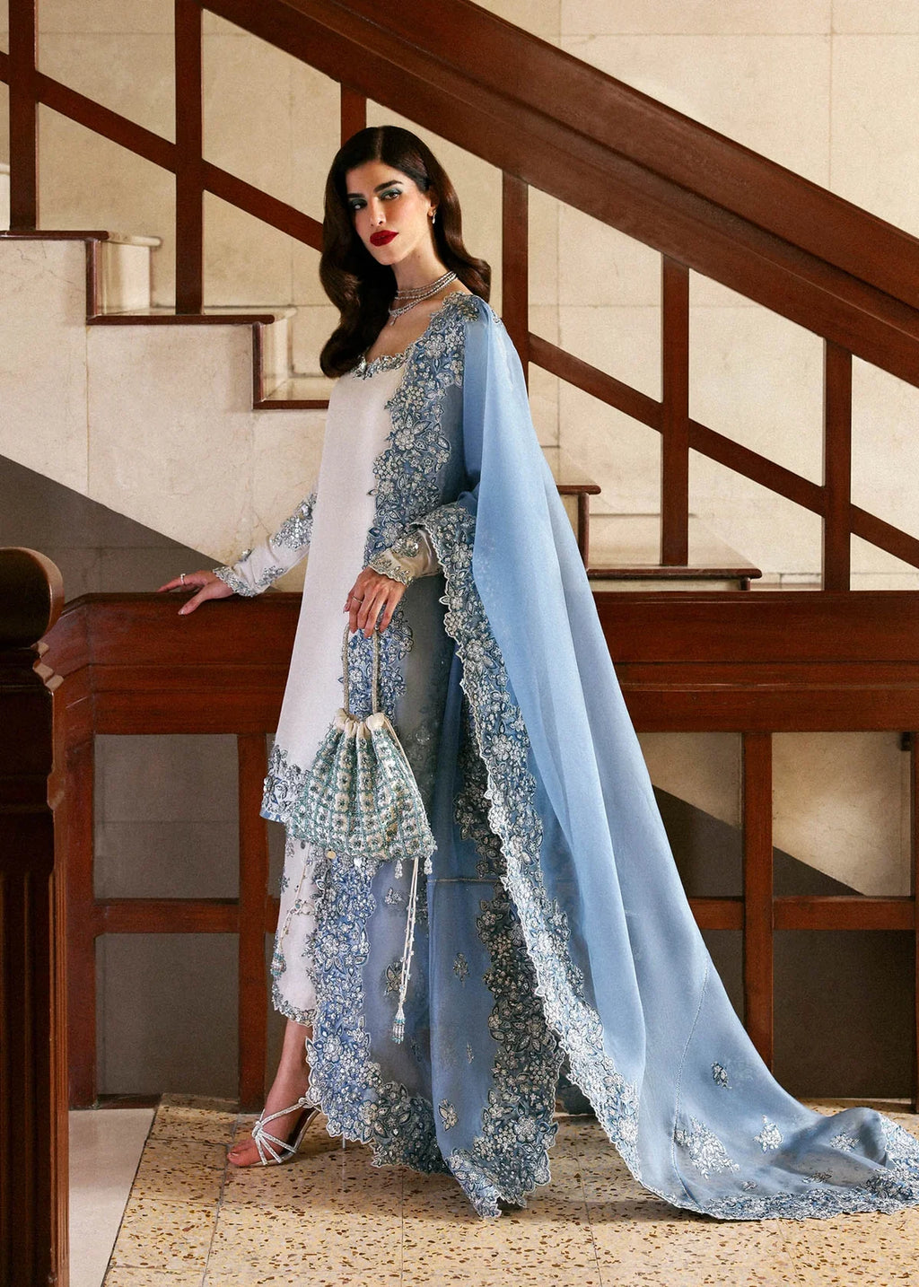 Ivory White - Silk Suit With Organza Dupatta | Ready To Wear