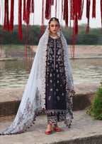 Midnight Plum - Embroidered Cotton Suit | Ready To Wear