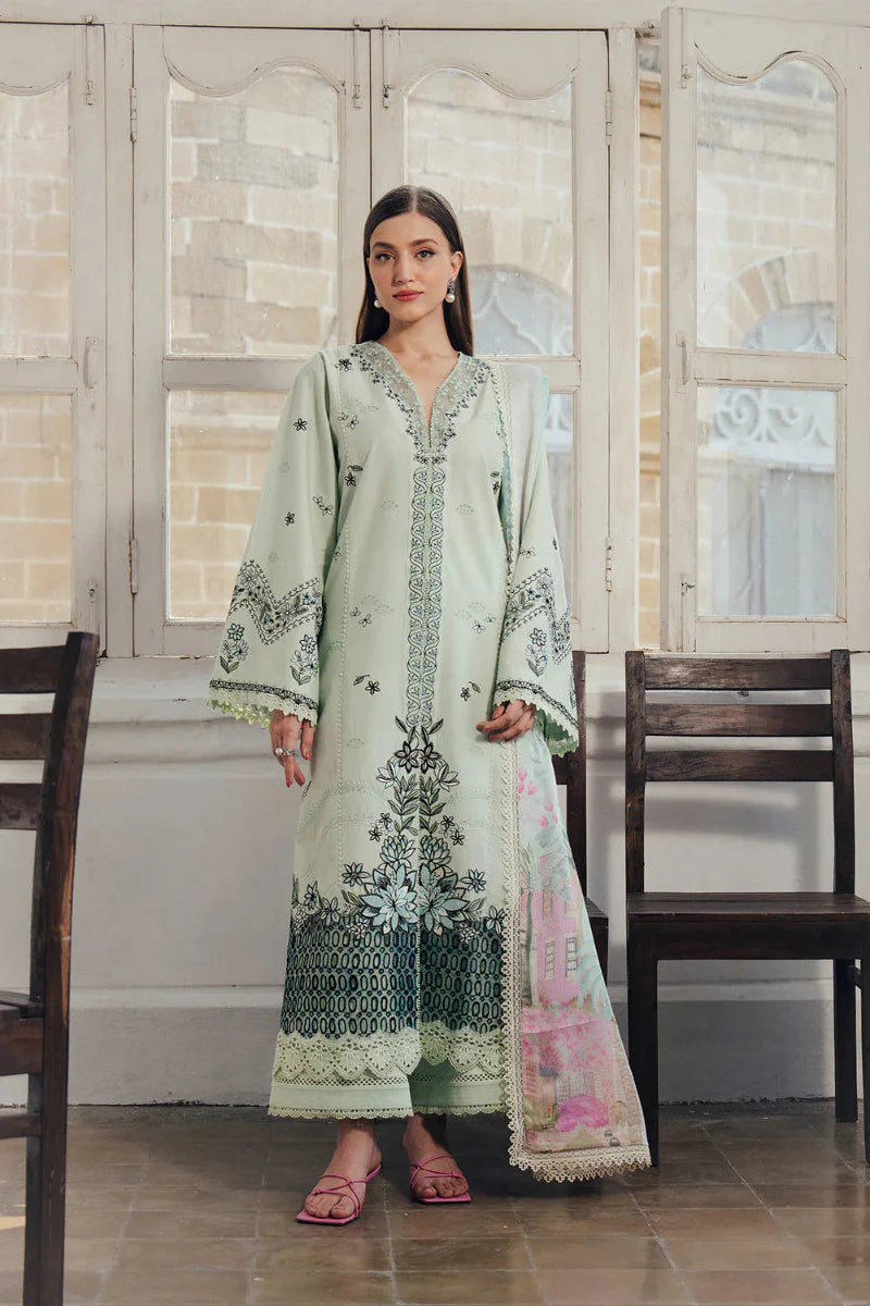 03-Piece Lawn Suit With Embroidery - Ready To Wear